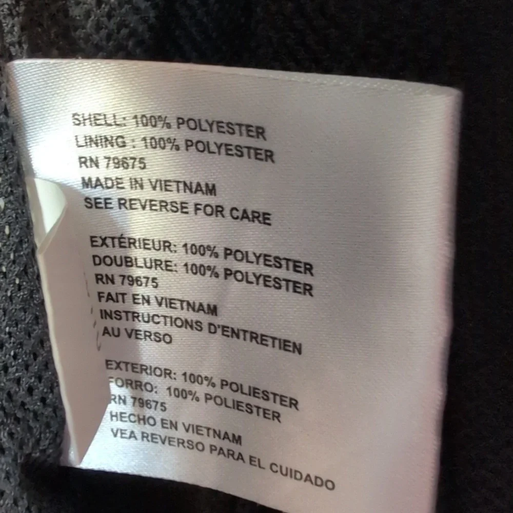 Michael Kors Black Sporty Windbreaker Lightweight Packable Jacket Polyester XS